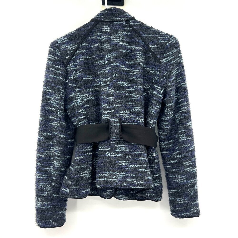 Sandro Sportswear Tweed Knit Blue Blazer Women's Small - Picture 4 of 4
